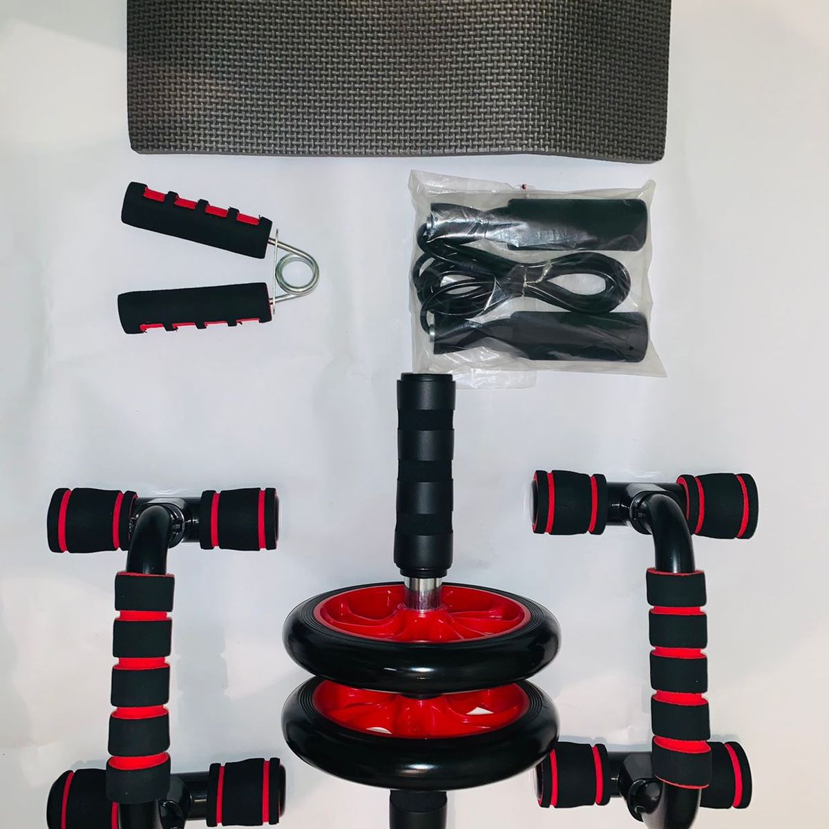 GENERICO - Kit Push Up Rueda Abdominal Lazo Para Saltar Set Ejercicio