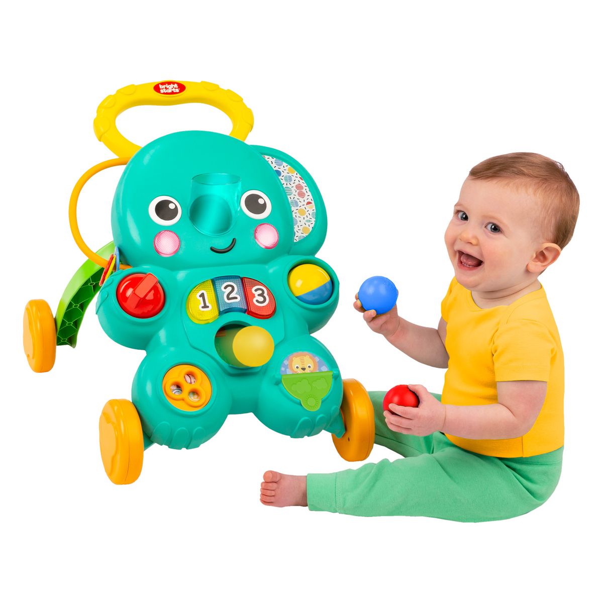 BRIGHT STARTS - Andadera Elefante Bebe Bright starts™ Verde 12892