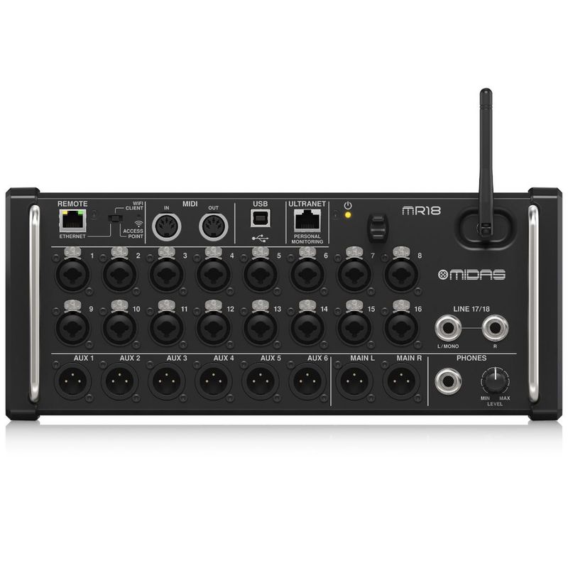 MIDAS - Mezclador digital BEHRINGER MR18 Negro