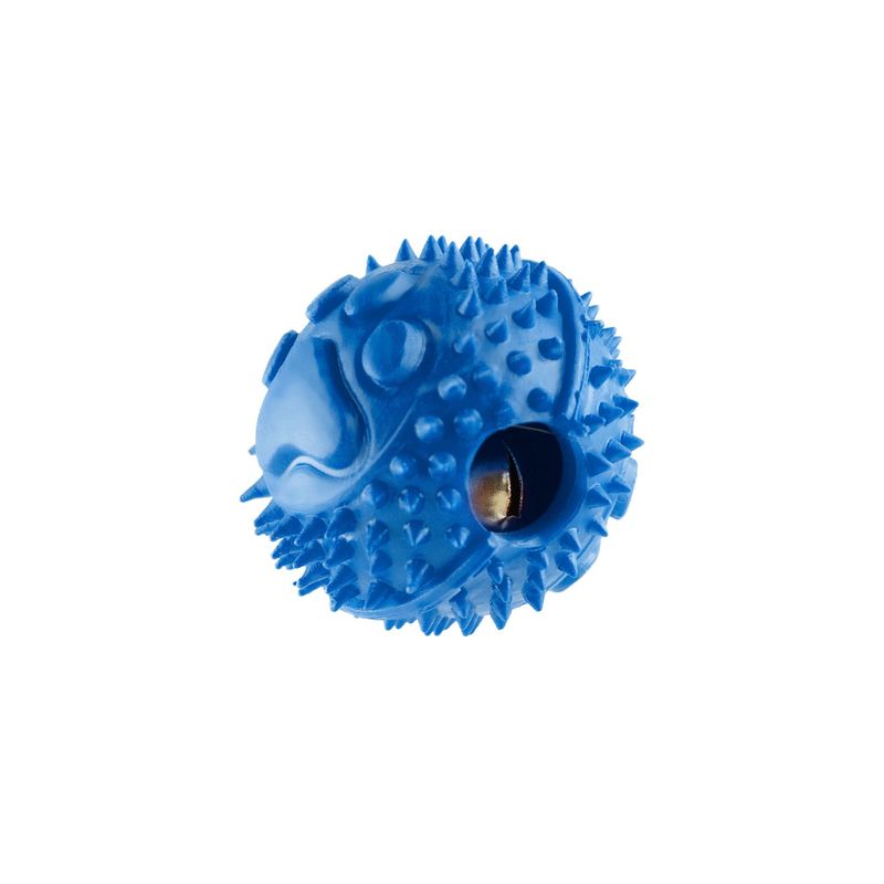 ENERGY PLUS - Pelota de Goma con cascabel y puntas suaves gatos Azul