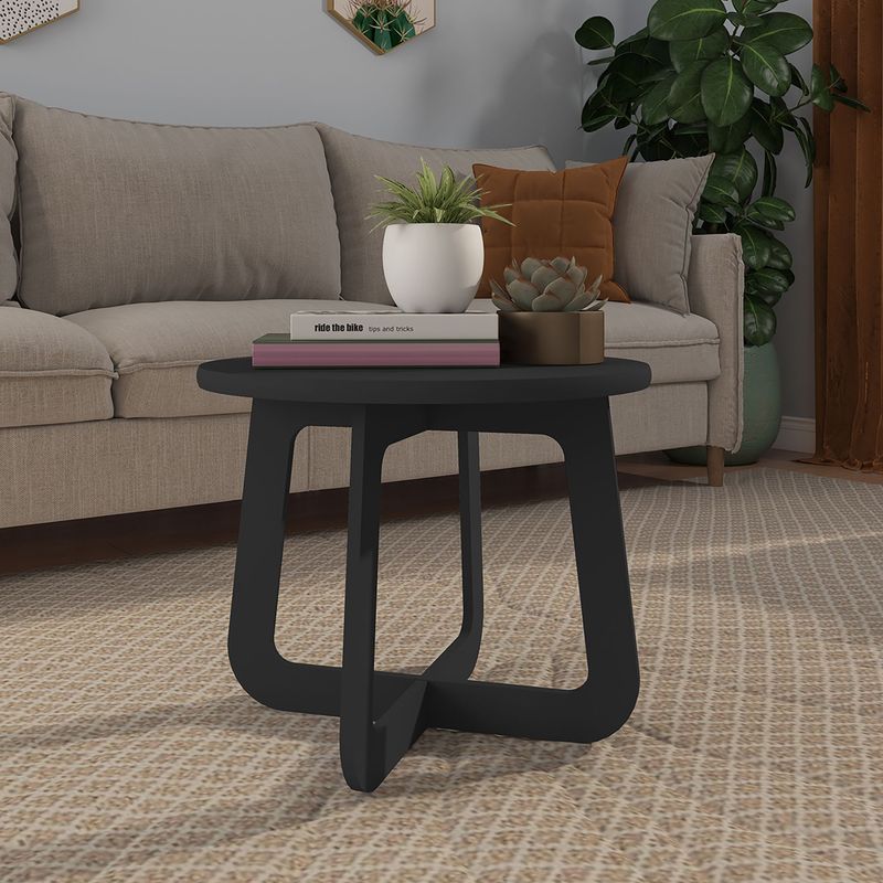 BERTOLINI - Mesa De Centro Jasmin 59x59cm en MDP Grafito
