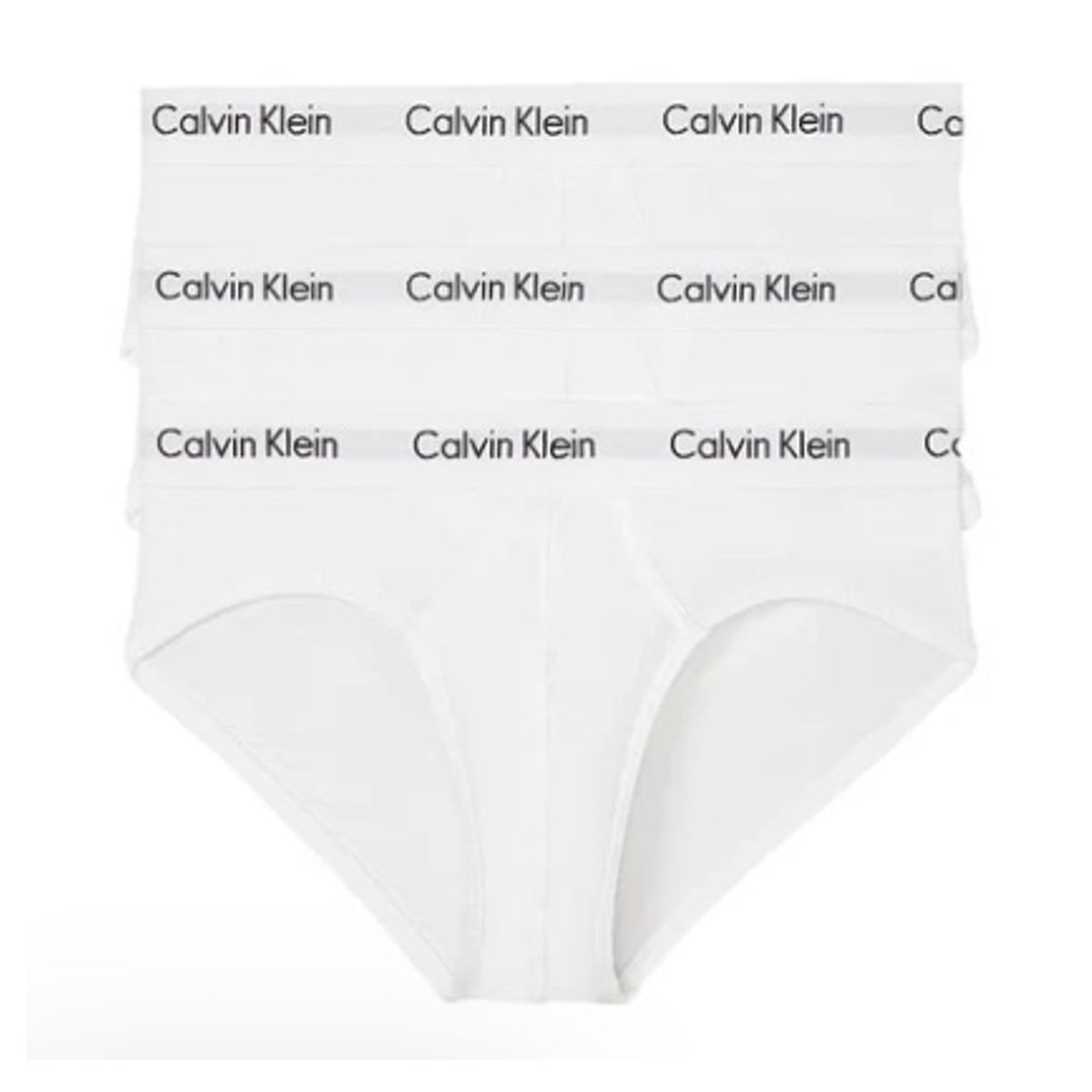 CALVIN KLEIN - 3 Pack de Calzoncillo Blanco Algodón Hip Brief Calvin Klein