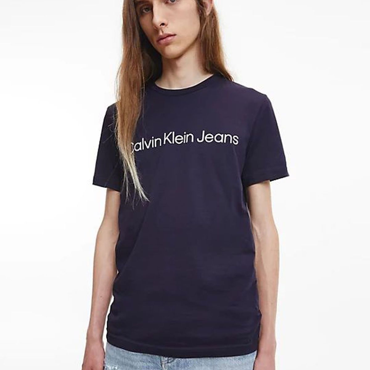 CALVIN KLEIN - Camiseta Con El Logo Hombre Azul Oscuro Calvin Klein