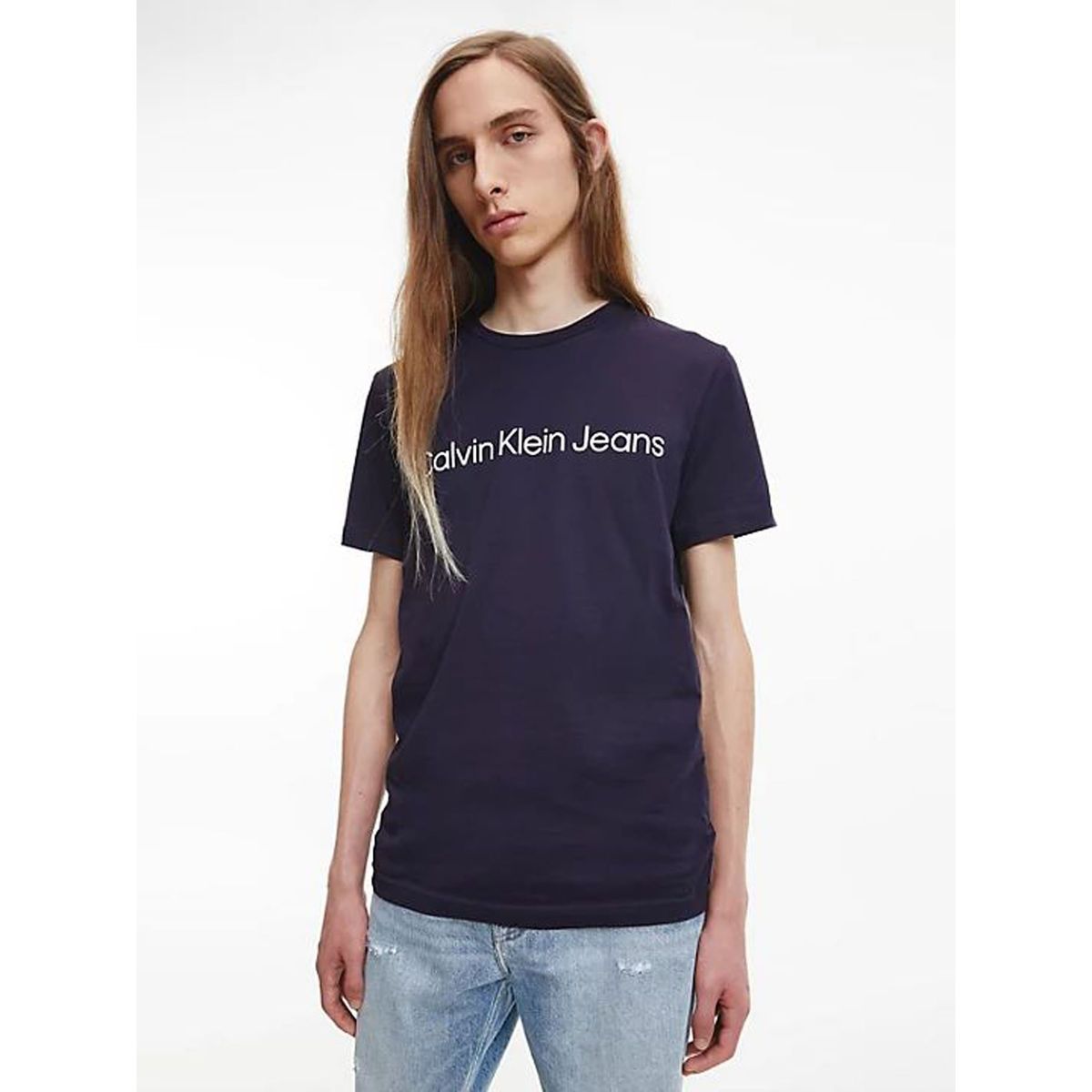 CALVIN KLEIN - Camiseta Con El Logo Hombre Azul Oscuro Calvin Klein