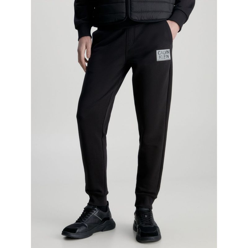 CALVIN KLEIN - Pantalón De Chándal Con Logo De Algodón Orgánico Negro Hombre Negro Calvin Klein
