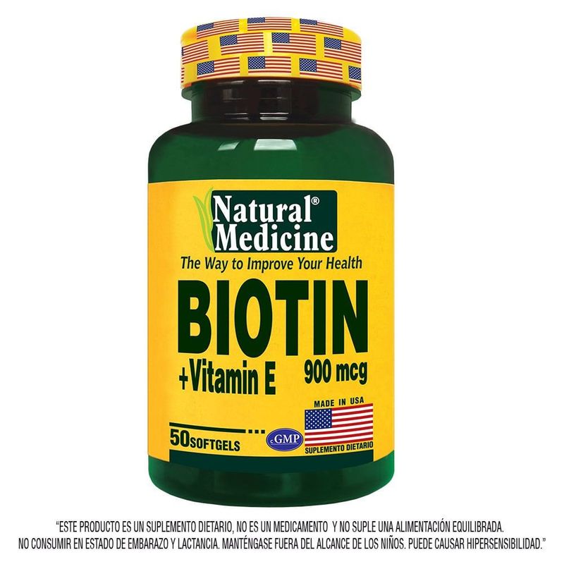 NATURAL MEDICINE - Biotin Con Vitamina E Natural Medicine X 50 Softgels