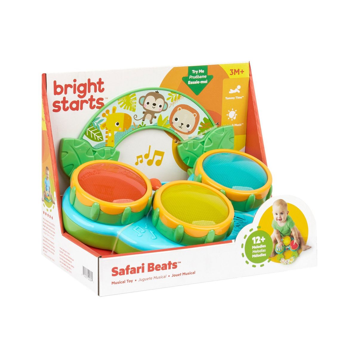 BRIGHT STARTS - Tamborcito Musical Safari Bebe Bright start Multicolor 52269