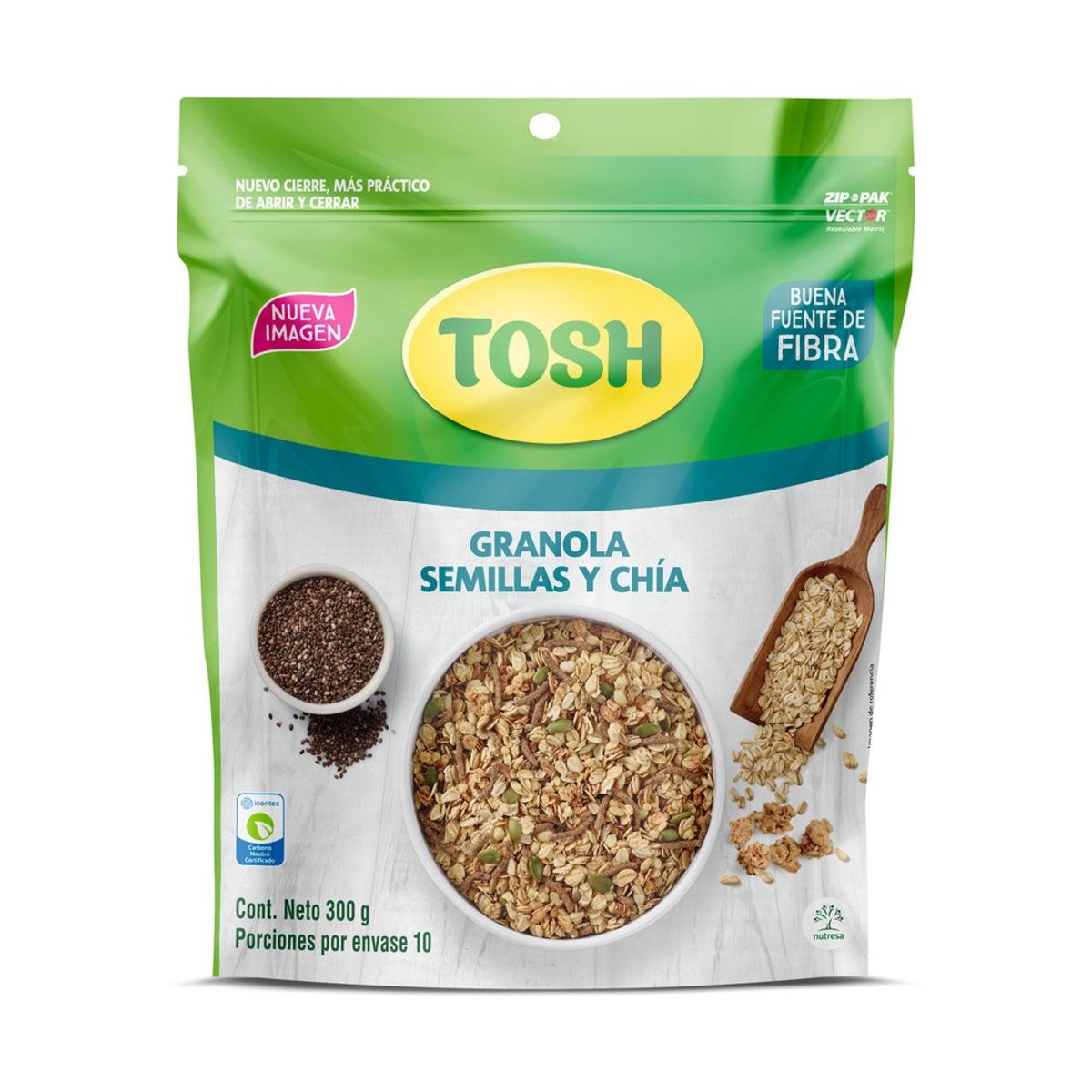 TOSH - GRANOLA TOSH ARTESANAL SEMILLAS CHIA X 300G