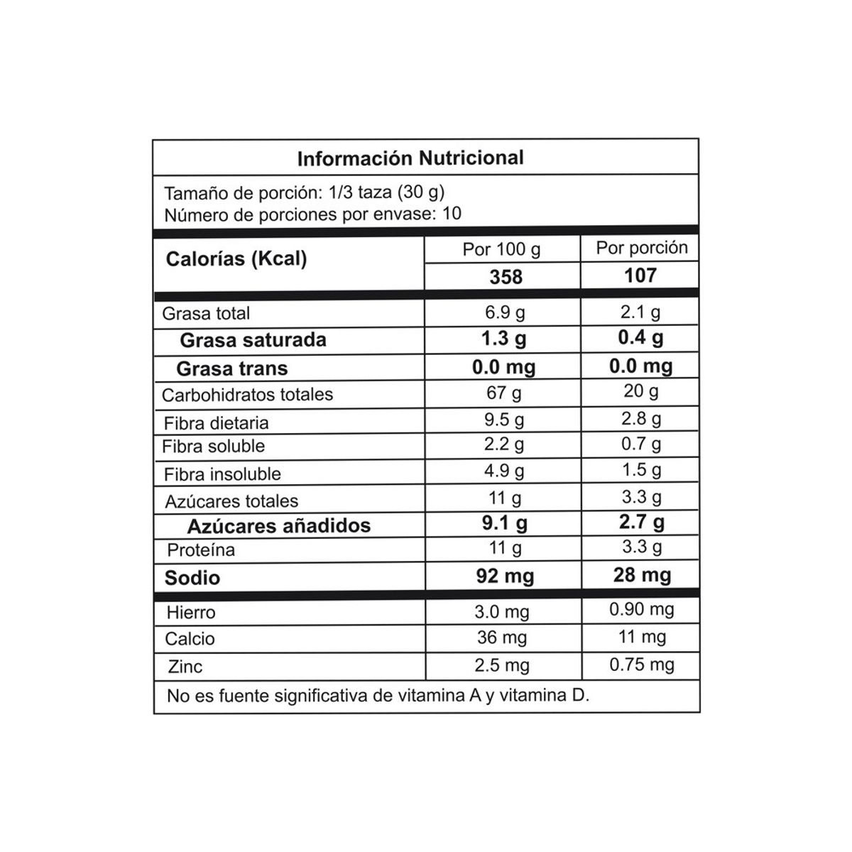 TOSH - GRANOLA TOSH ARTESANAL SEMILLAS CHIA X 300G
