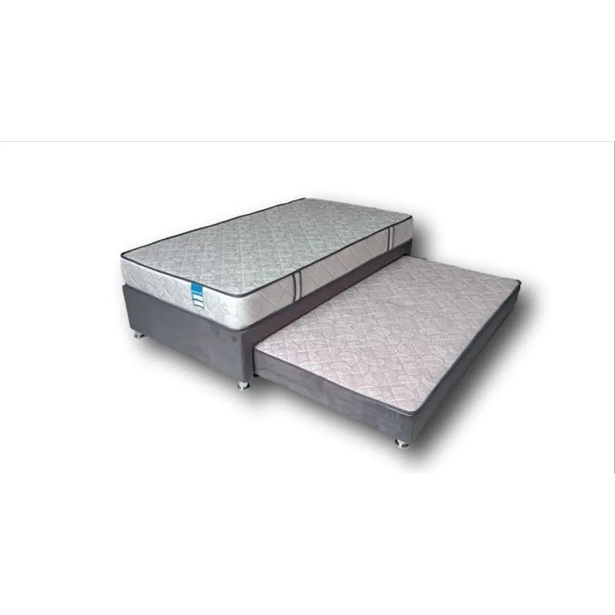 PRODESCANSO - COMBO BASE CAMA NIDO + COLCHÓN NATURE EVO  - 100 X 190 - GRIS