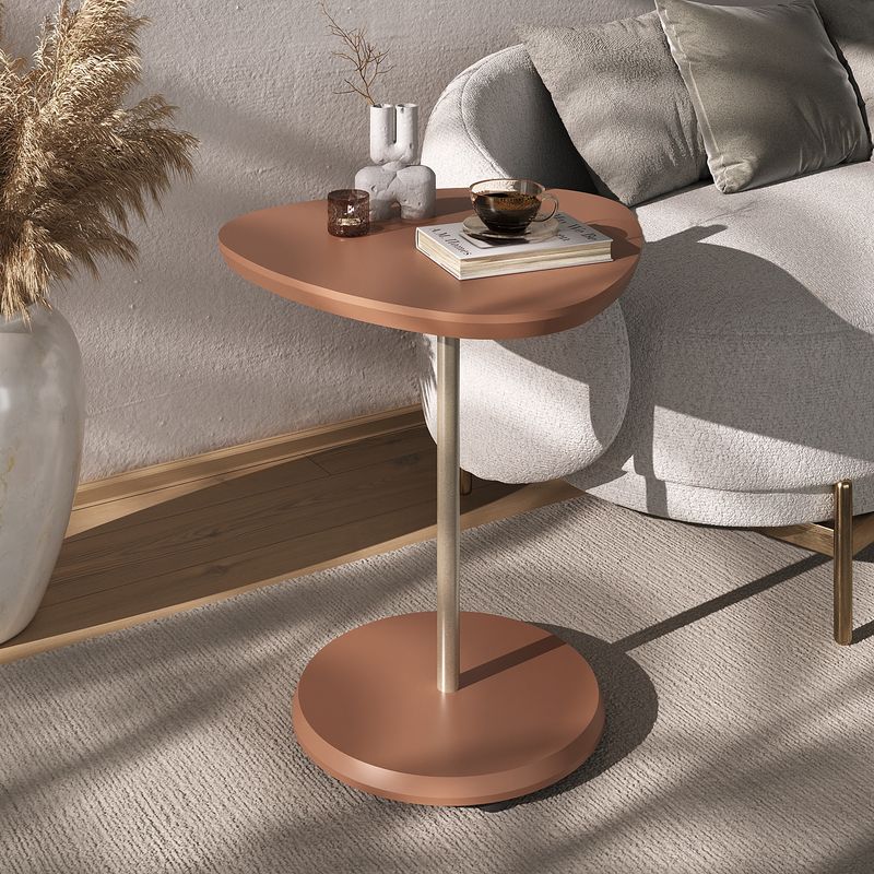 BERTOLINI - Mesa De Noche Auxiliar en MDP 45x45 Bel Color Rosa.