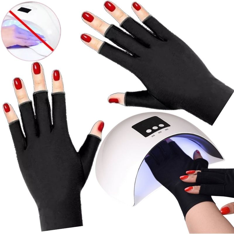 GENERICO - Guantes Protectores Lámpara UV Uñas Evita Manchas Arrugas