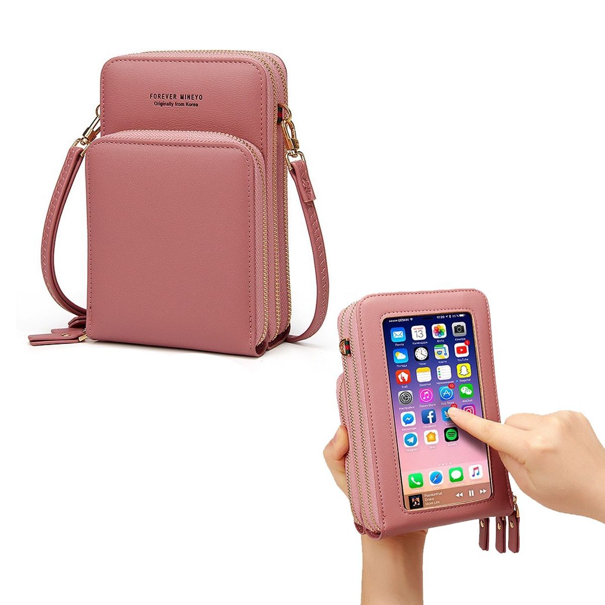 MULTIPLACE COLOMBIA - Bolso manos libres de mujer para celular y documentos-