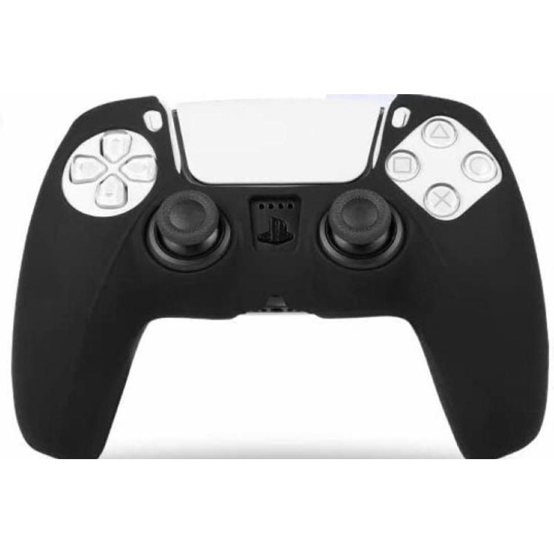 GENERICO - Funda Protector En Silicona Negra Compatible Control Ps5