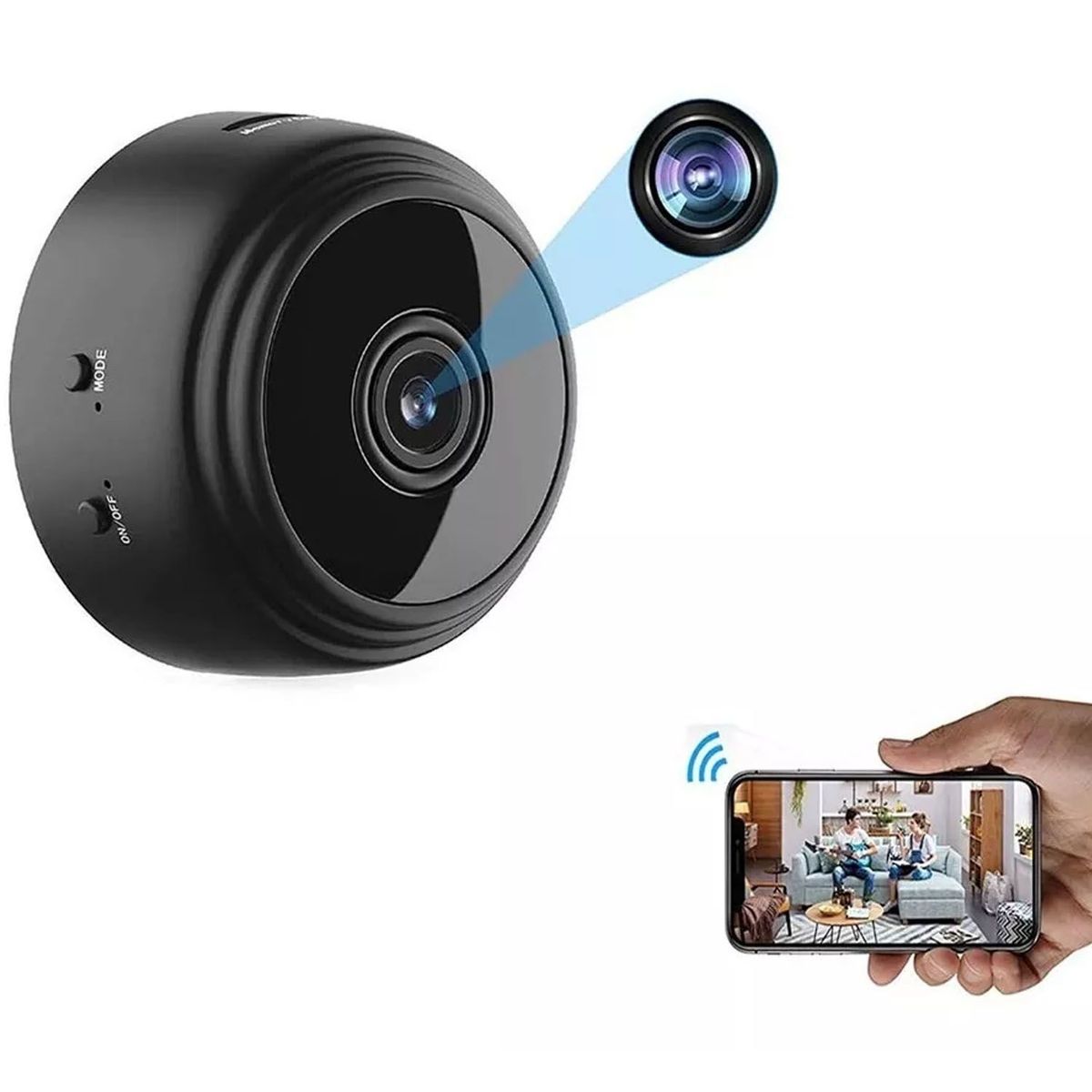 ONE PIXEL - Mini Cámara Wifi Espía Hd 1080p Imán Soporte Compacta