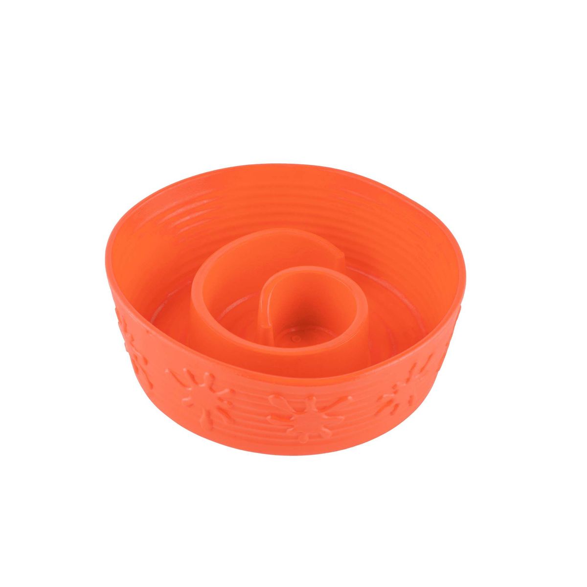 ENERGY PLUS - Plato Comedero Anti-Ansiedad para Perros Comer Lento Naranja