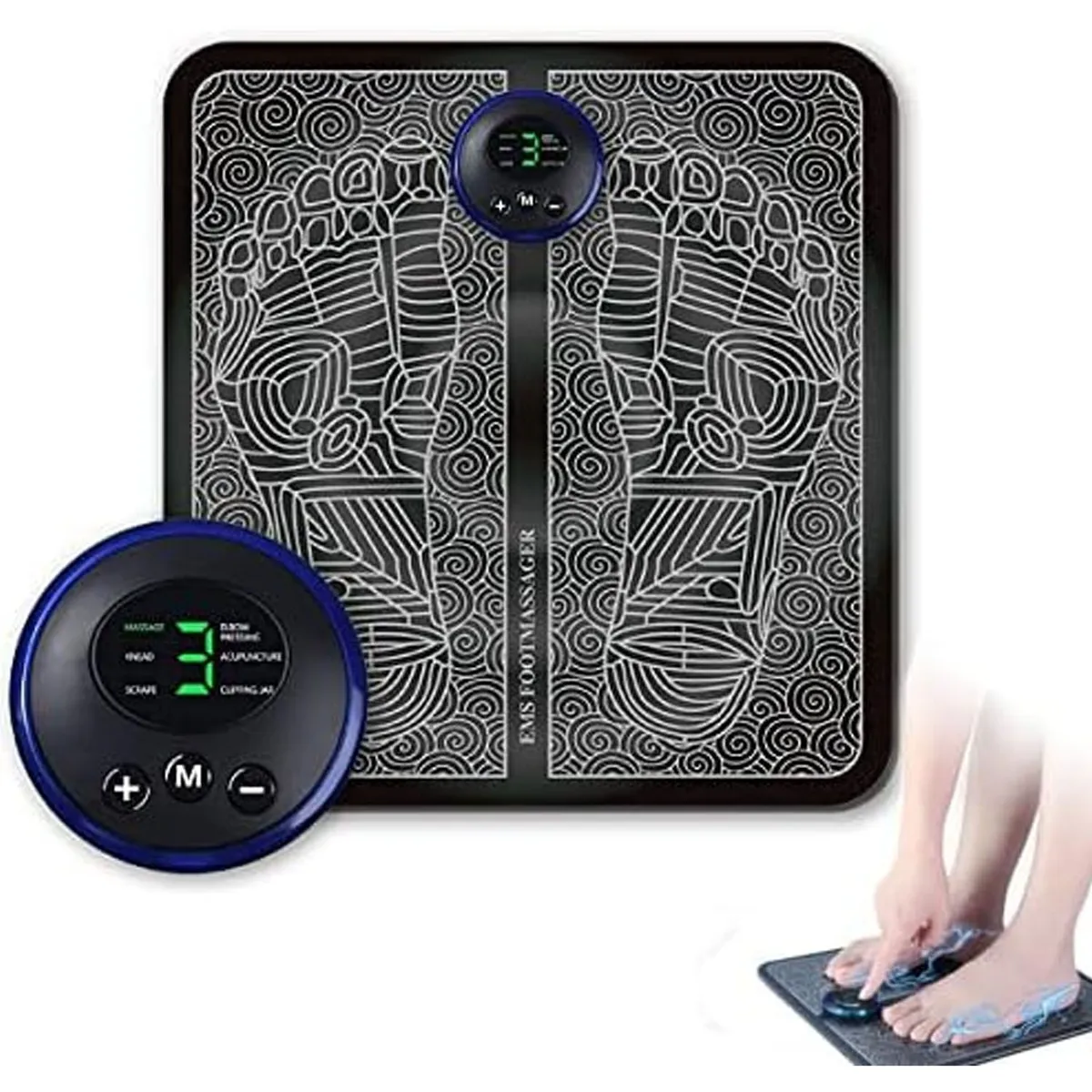 ONE PIXEL - Tapete Masajeador Electroestimulador De Pies Circulacion