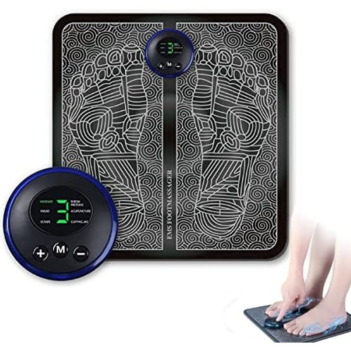 ONE PIXEL - Tapete Masajeador Electroestimulador De Pies Circulacion