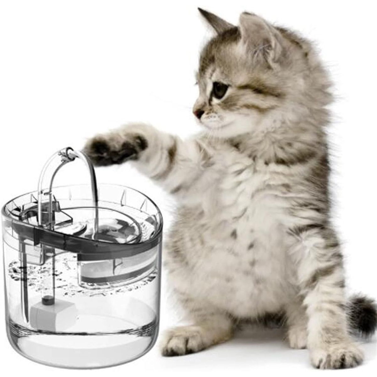 ONE PIXEL - Fuente De Agua Mascotas Bebedero Transparente 2l ONE PIXEL