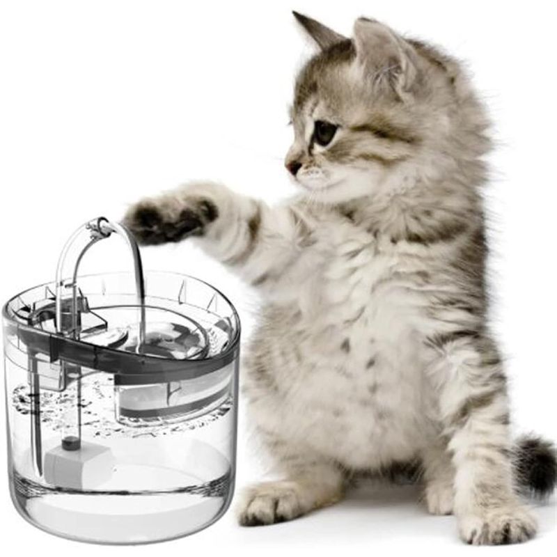 ONE PIXEL - Fuente De Agua Mascotas Bebedero Transparente 2l ONE PIXEL