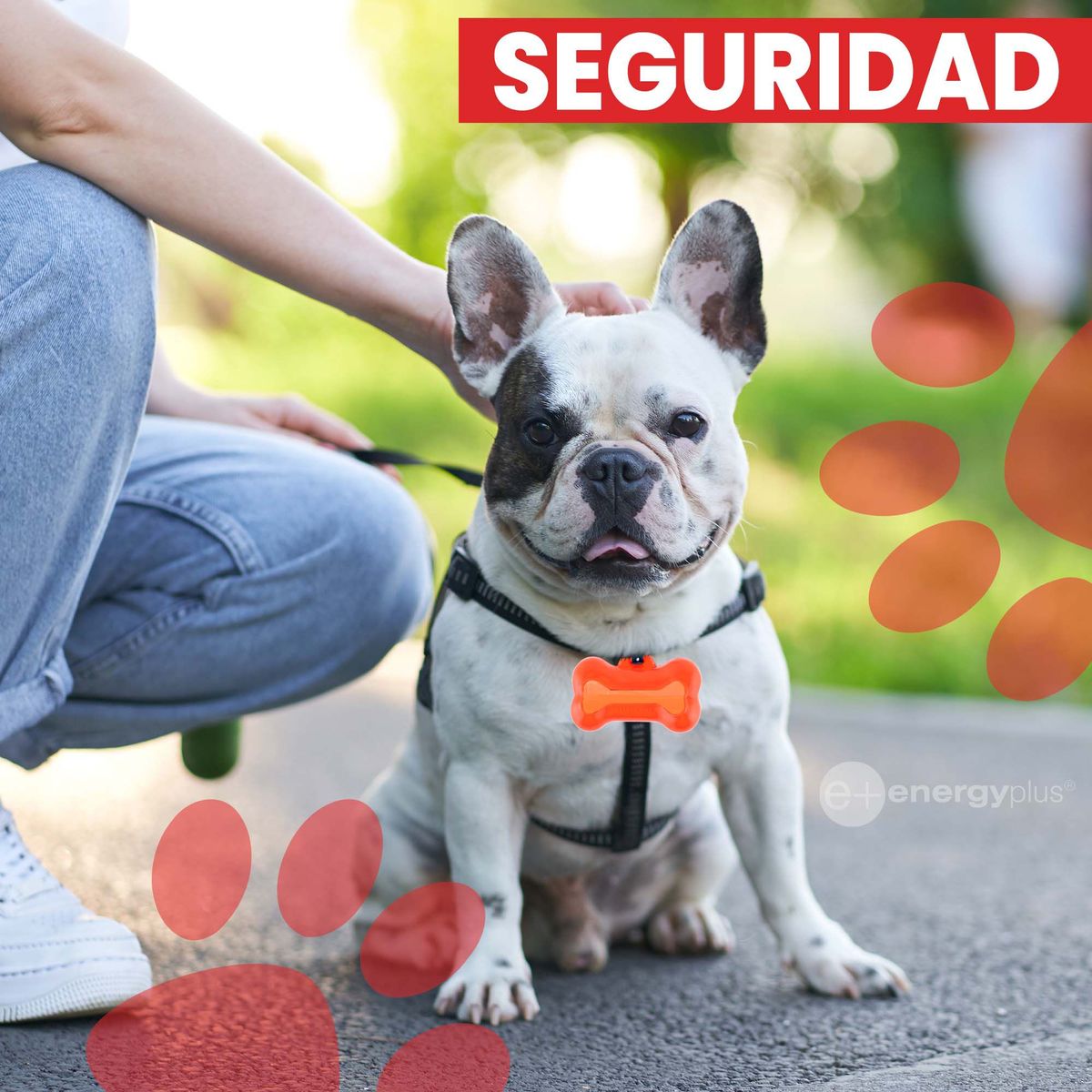 ENERGY PLUS - Eco Porta Bolsas para Perro en Goma Atoxica Naranja