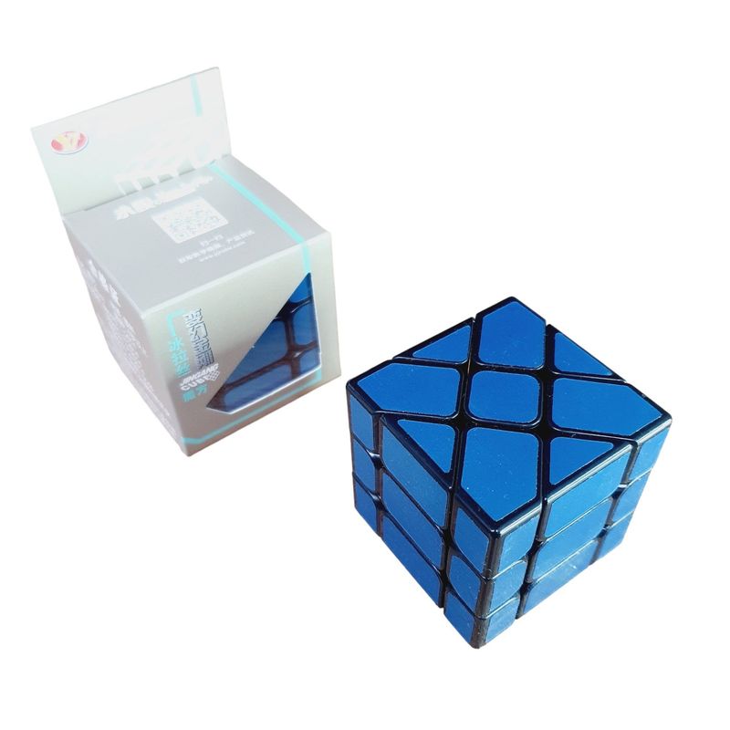 YJ - Cubo Rubik Fisher Azul 3x3 Mirror Unequal Yj Unicolor Moyu