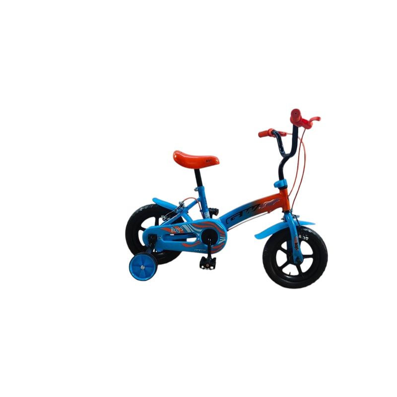 GW - Bicicleta Infantil GW Bugs Con Auxiliares Rin 12 Naranj/Azul