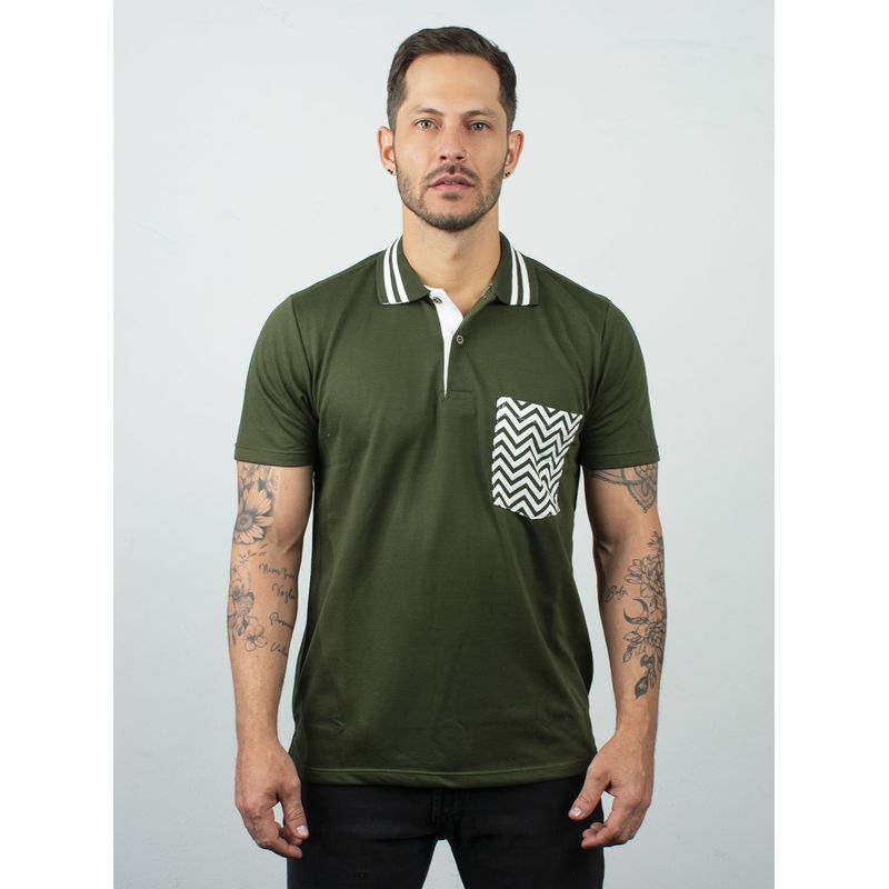 AUDAX - Polo Audax para hombre estampada con bolsillo