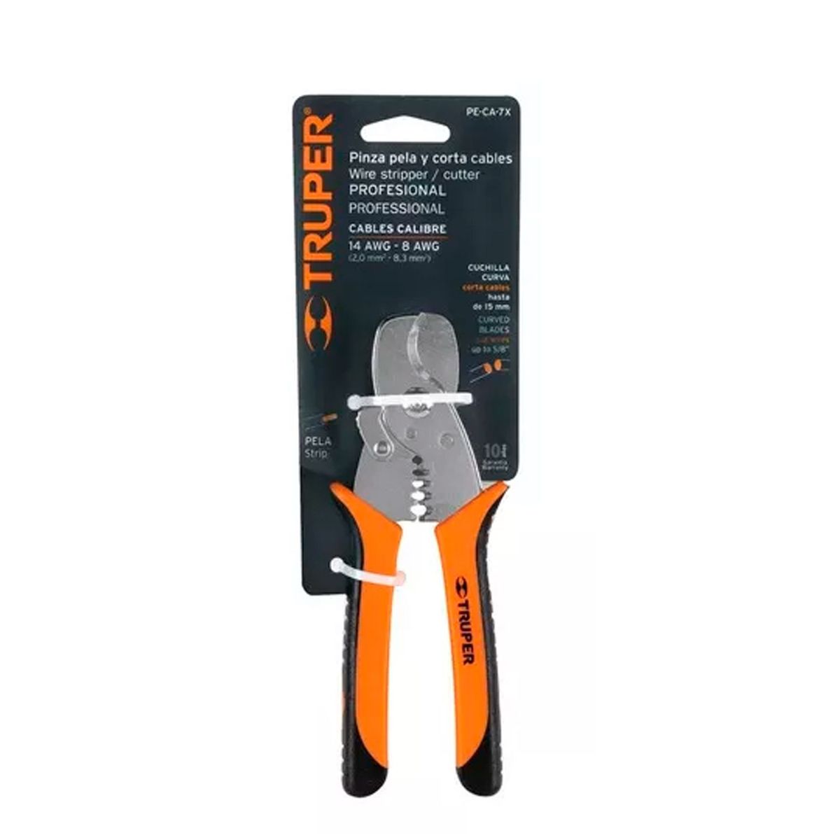 TRUPER - Alicate Pelacables Y Cortafrío 7'' Profesional Truper 17378