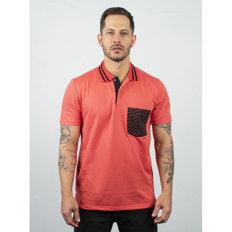 AUDAX - Polo Audax para hombre estampada con bolsillo