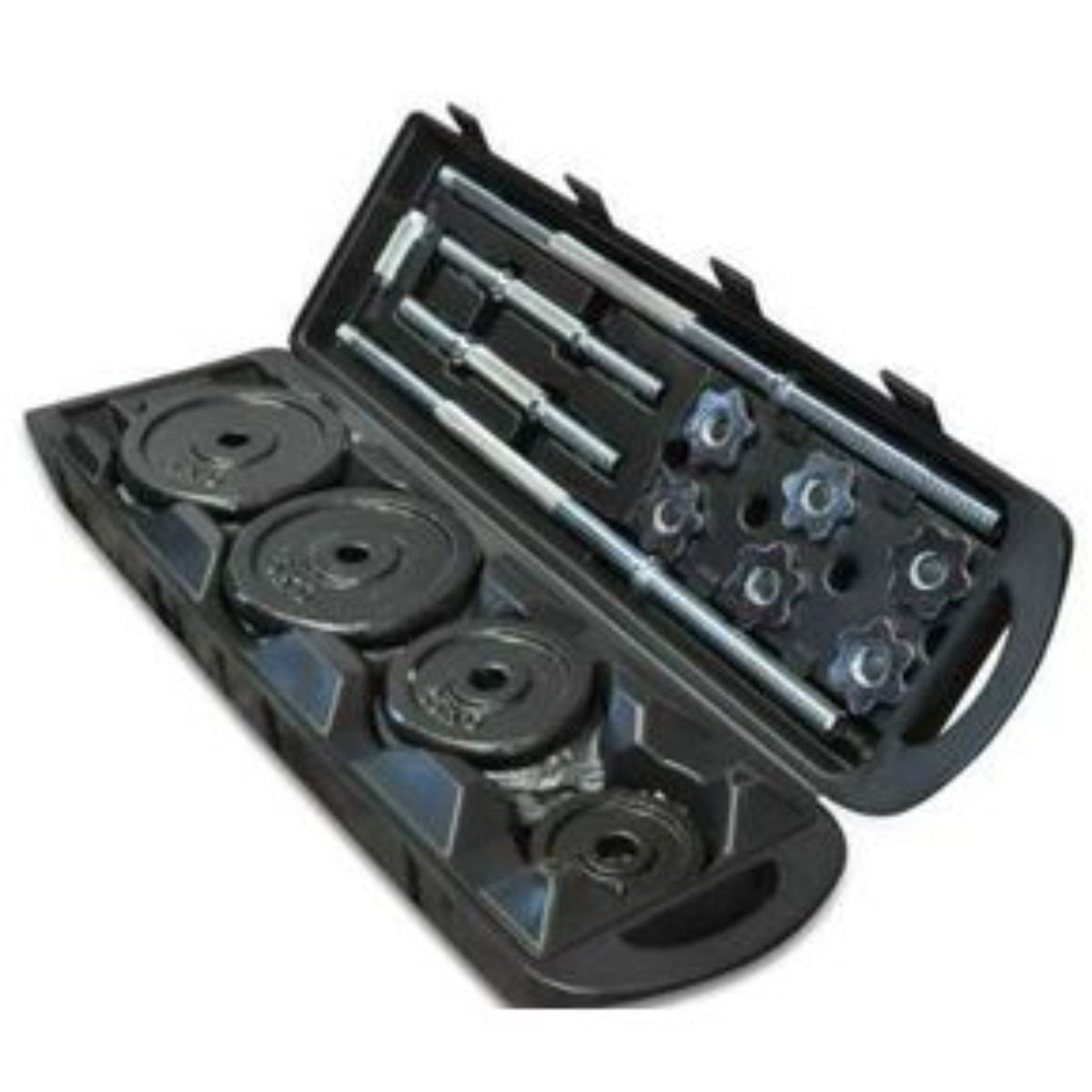 HOMESALE - Home Sale Kit de Mancuernas 50 kg Para Ejercicios Barra Larga Antideslizante Con Estuche Profesional