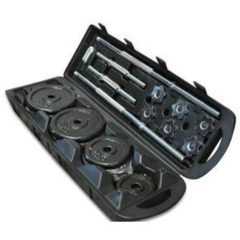 HOMESALE - Kit Mancuernaspesas 50kg100lb Estuche Profesional B Larga.