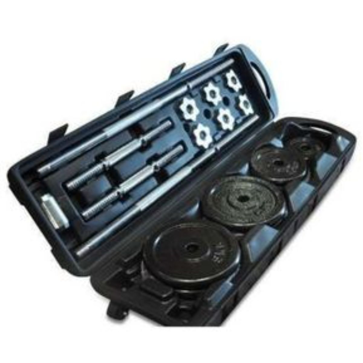 HOMESALE - Home Sale Kit de Mancuernas 50 kg Para Ejercicios Barra Larga Antideslizante Con Estuche Profesional