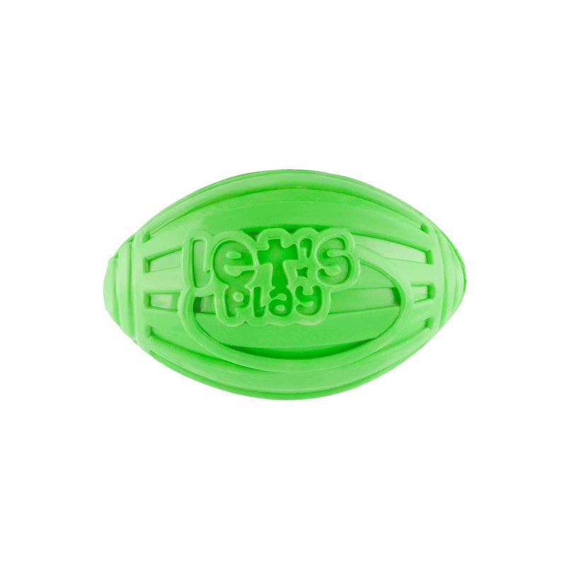 ENERGY PLUS - Juguete Perros Balón ovalado y chillón Resistente Verde
