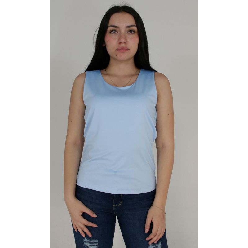 L Y H - Camiseta Para Mujer Sin Manga Azul Marca L&H