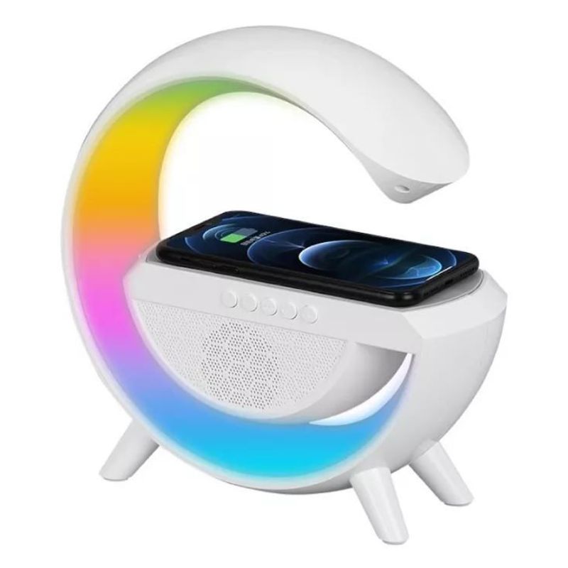 SHENGKE - Parlante Bluetooth 3 En 1 Cargador Inalámbrico Y Lámpara Rgb