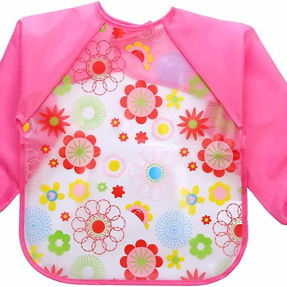 GENERICO - 2 Delantal Con Mangas Para Niños Bebes - Rosa