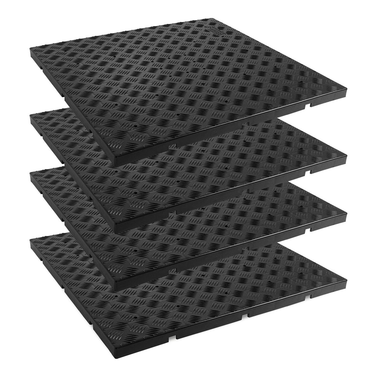 ENERGY PLUS - Set X4 Estibas plásticas lisas modulares 60X60cm Cap. 500 KG