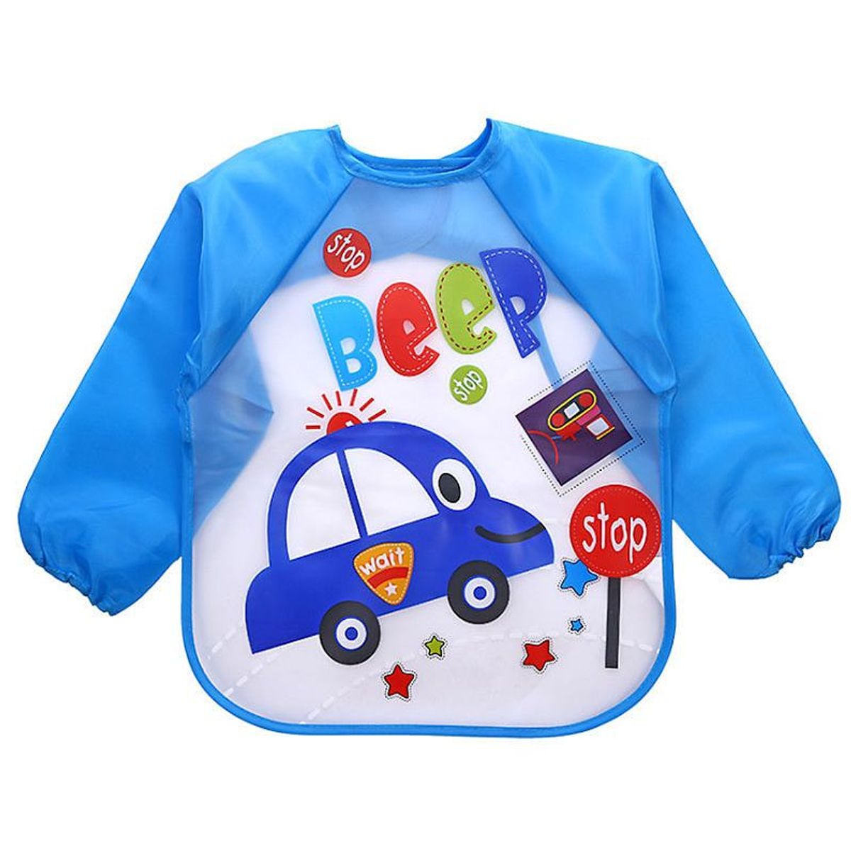 GENERICO - 2 Delantal Con Mangas Para Niños Bebes - Azul Taxi
