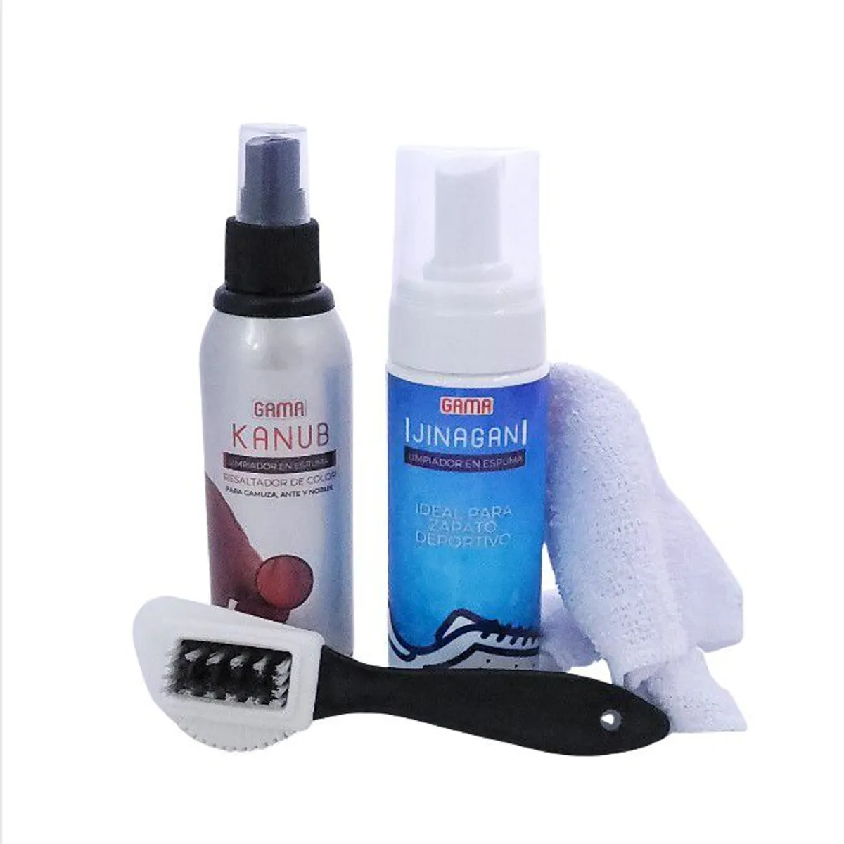 GAMA - Kit limpiador renovador de gamuza y tenis