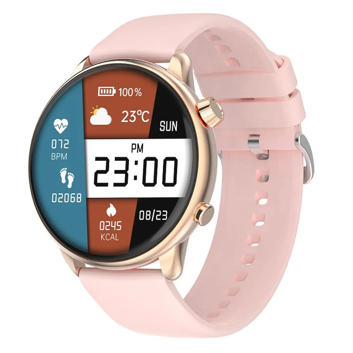 GENERICO - Reloj Inteligente BE-30 Oro Rosa Smart Watch