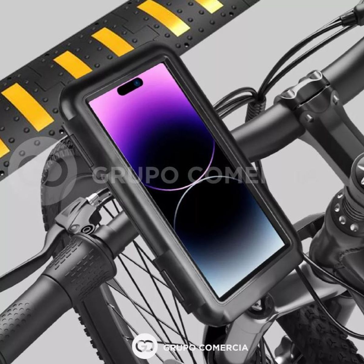 GREEN HANSHENG - Holder De Celular Fijo Soporte Impermeable Moto Bicicleta