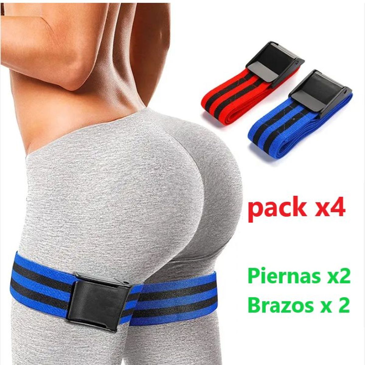 GENERICO - Bandas De Restricción De Flujo Sanguíneo  GYM x 4 unidades