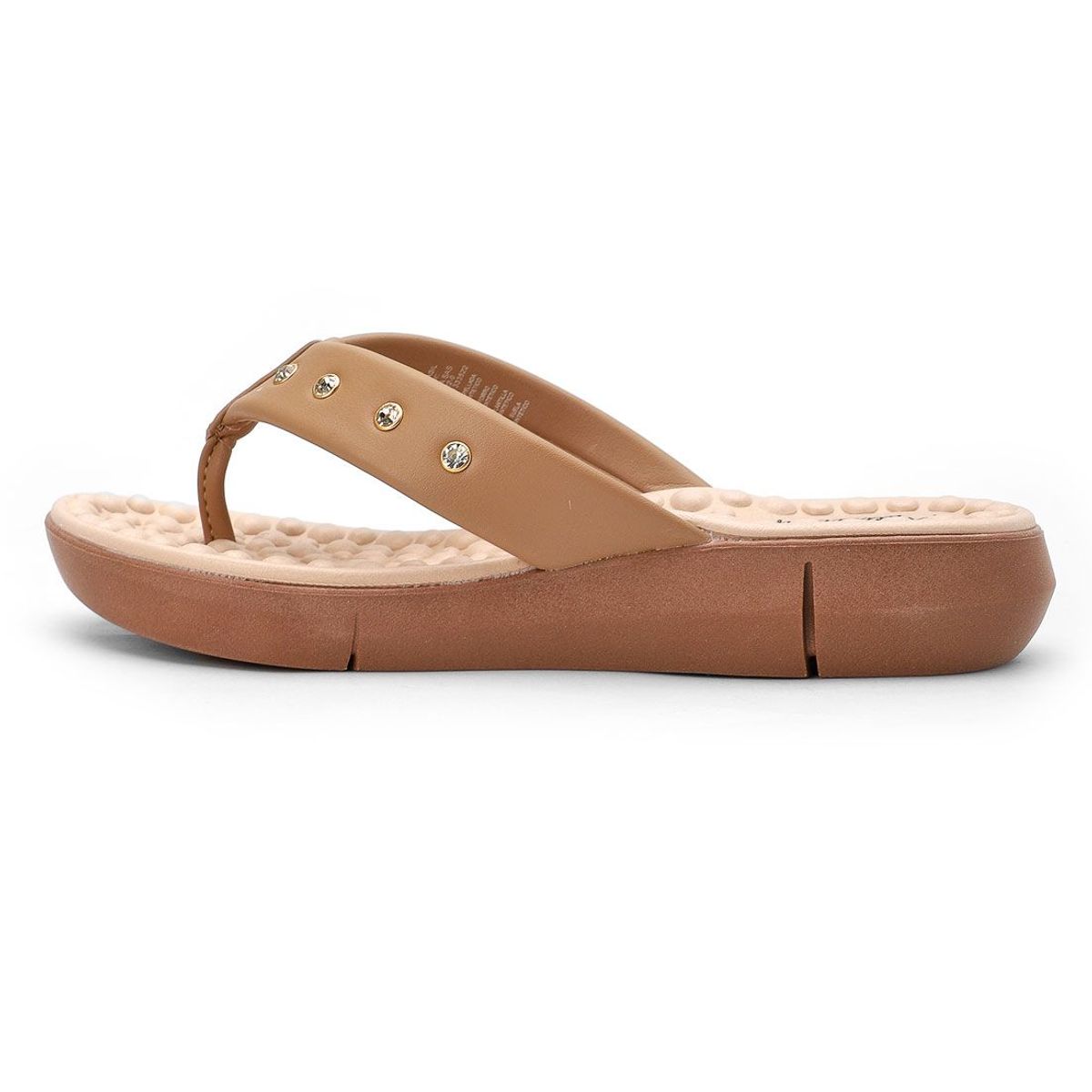 MODARE - Sandalia Tacón Corrido Café-Dorado MODARE