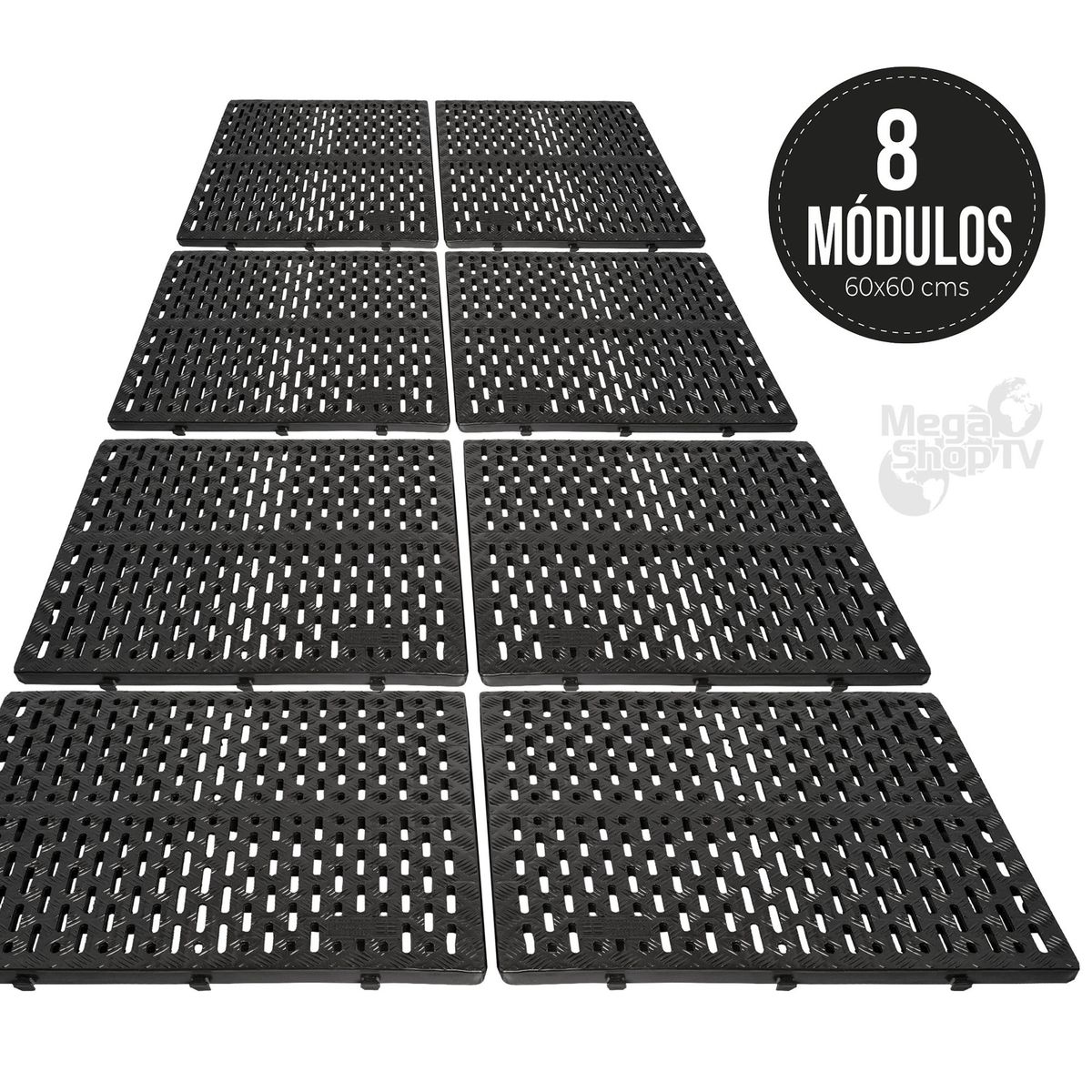 ENERGY PLUS - Setx8 Estibas plásticas perforadas 60X60cm Cap500KG