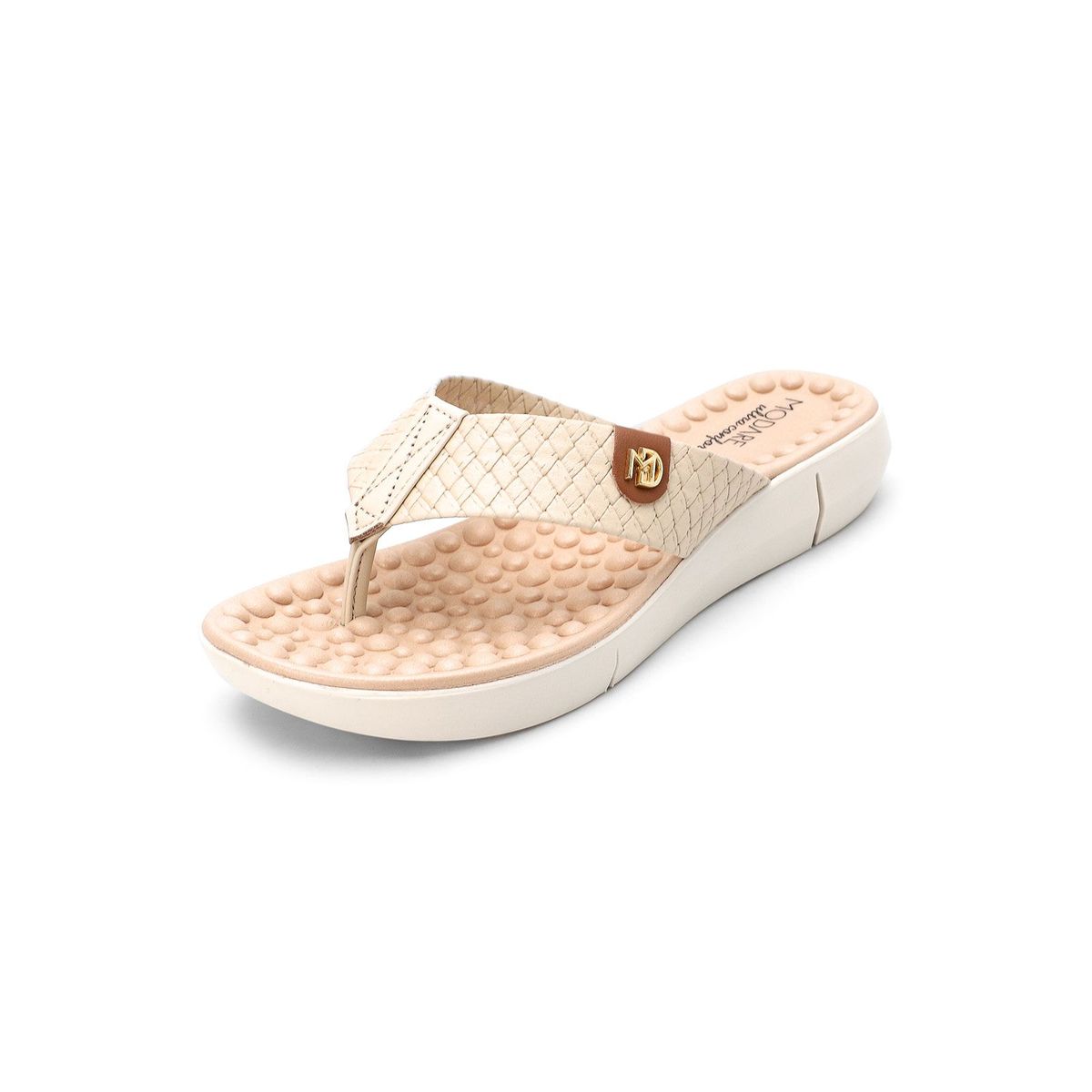 MODARE - Sandalia Tacón Corrido Crema-Blanco MODARE