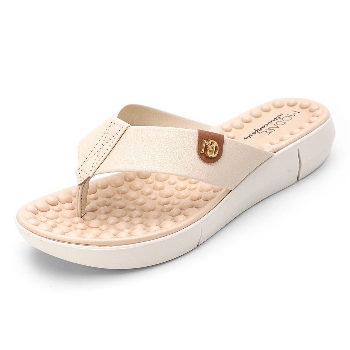 MODARE - Sandalia Tacón Corrido Crema-Marfil MODARE