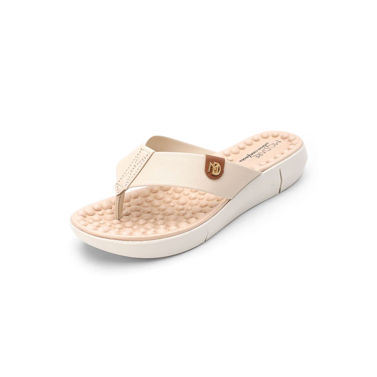 MODARE - Sandalia Tacón Corrido Crema-Marfil MODARE