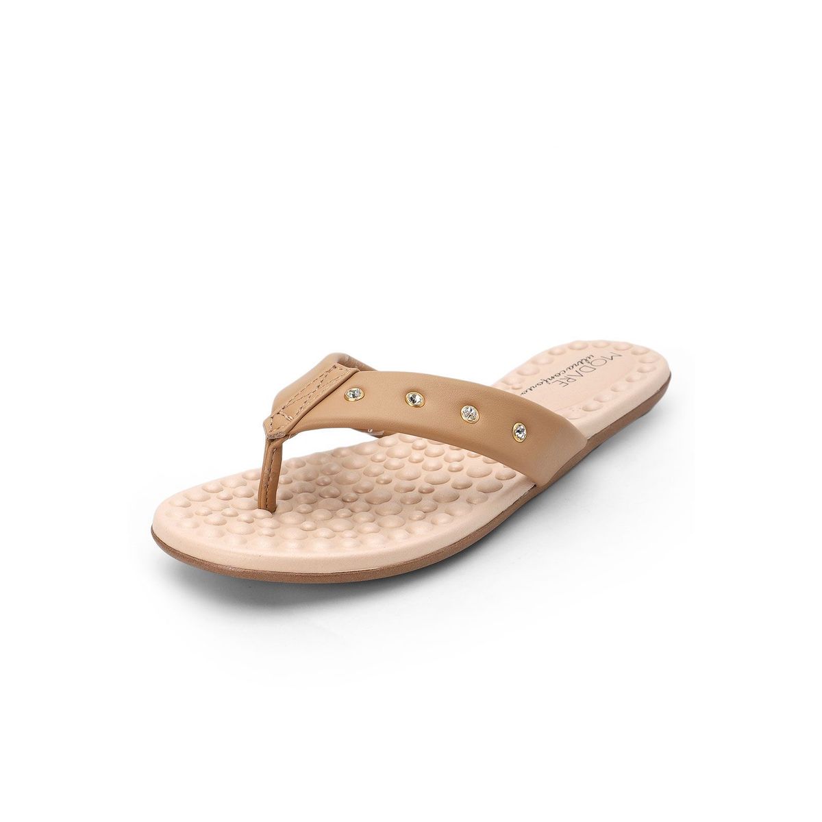 MODARE - Sandalia Plana Café-Dorado MODARE