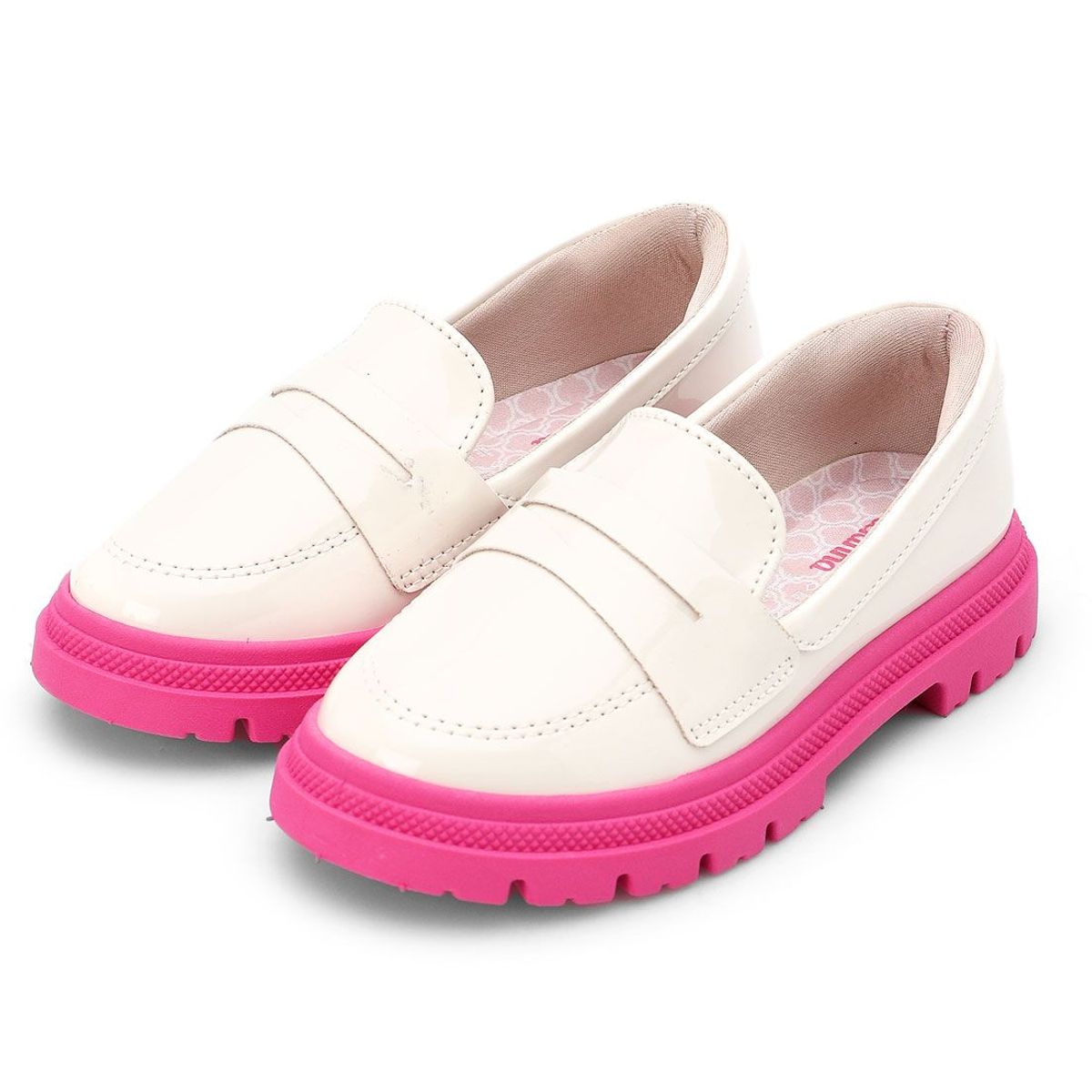 MOLEKINHA - Mocasín Chunky Marfil-Magenta Molekinha